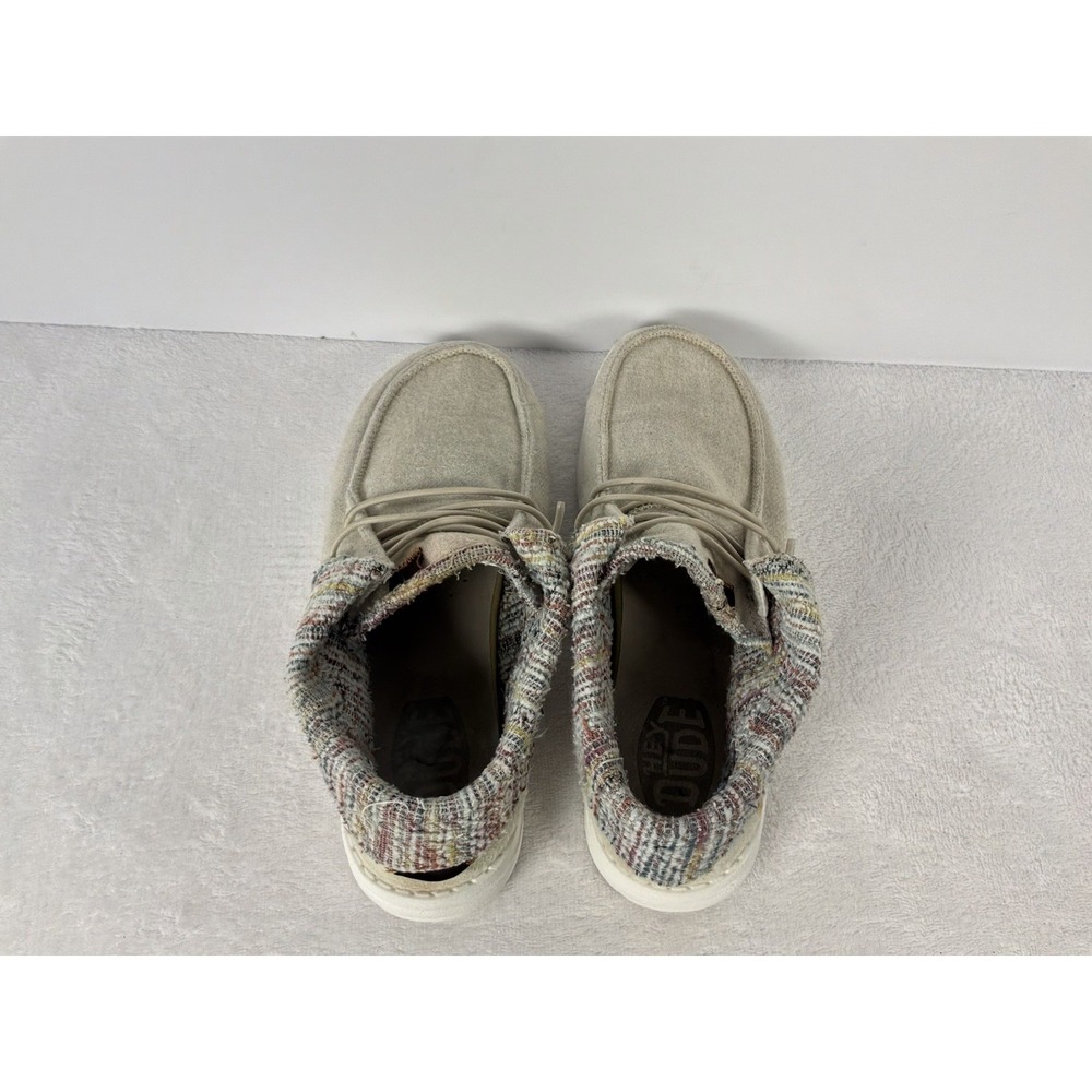 Hey Dude Women's Slip On Loafers Beige Knit Collar Comfort Casual Shoes - Picture 5 of 9
